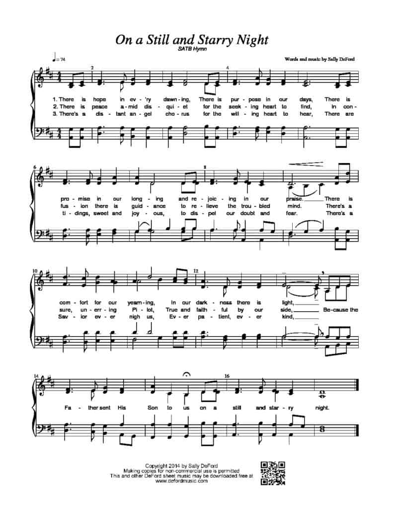 Hymn: On a Still and Starry Night | Sally DeFord Music