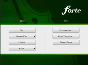 Forte startup screen
